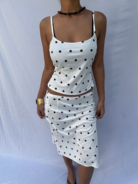 Lily Polka Midi Skirt