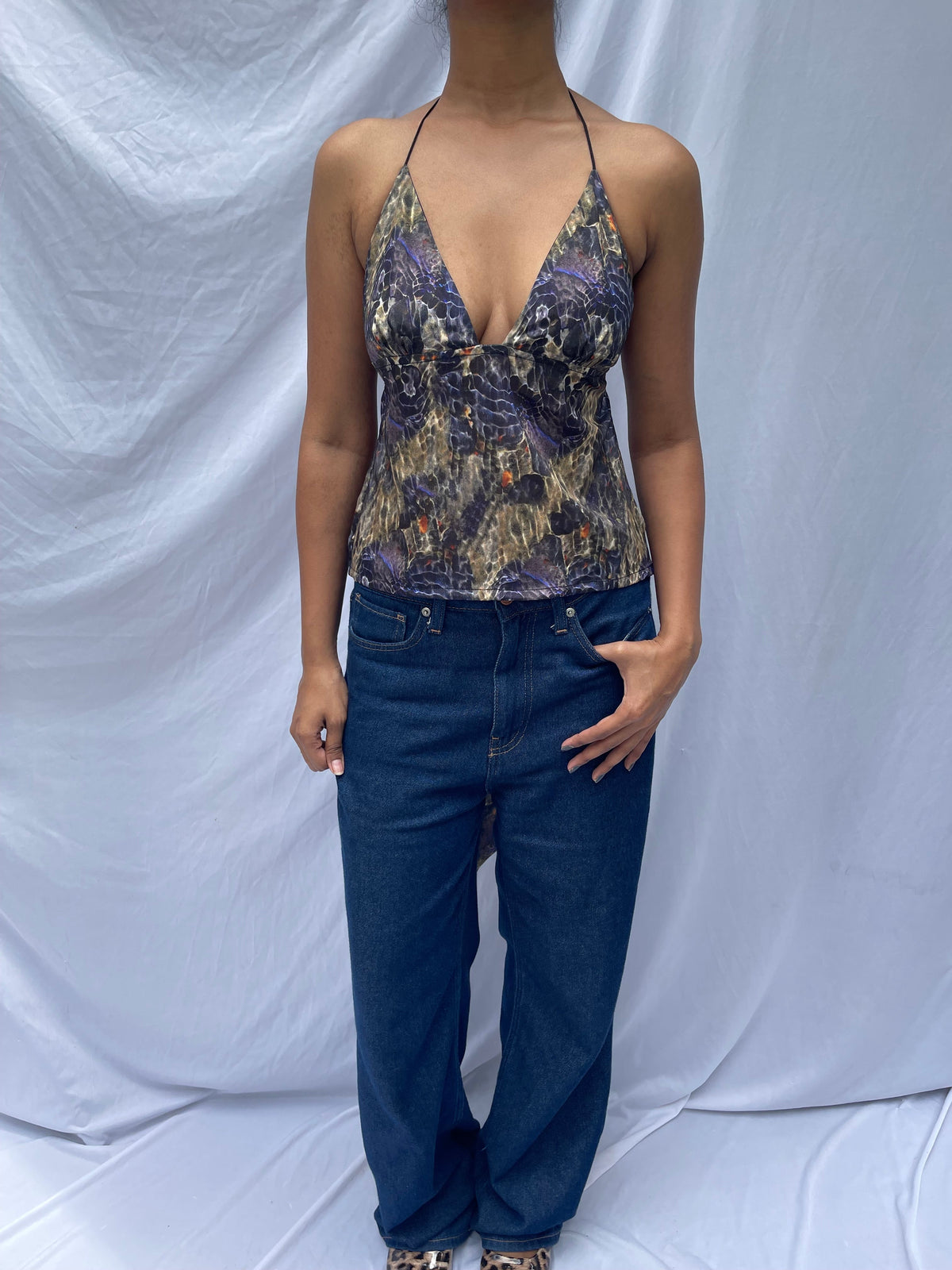 Lucia tie top- River