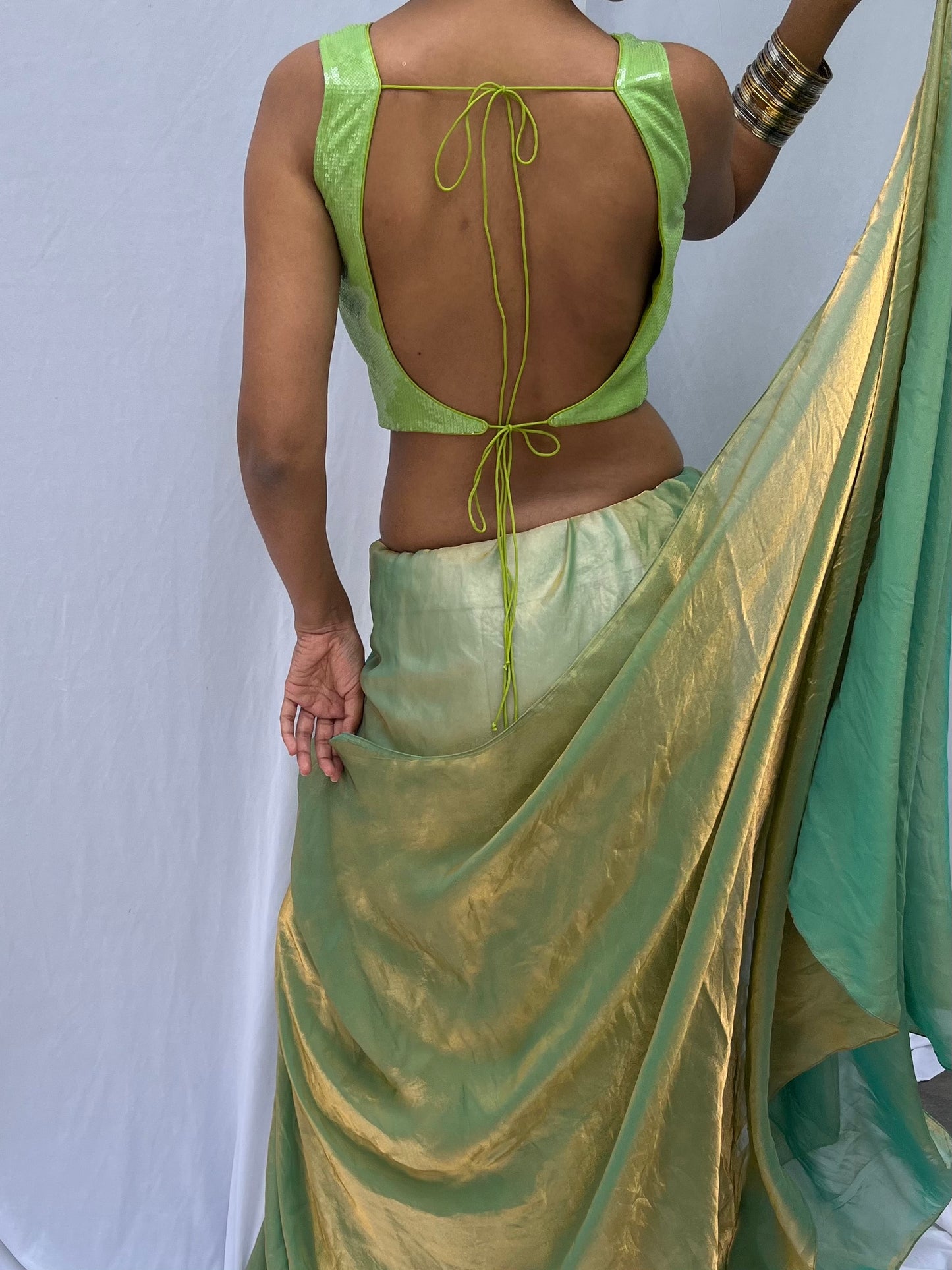 Sequin blouse - Green Gold