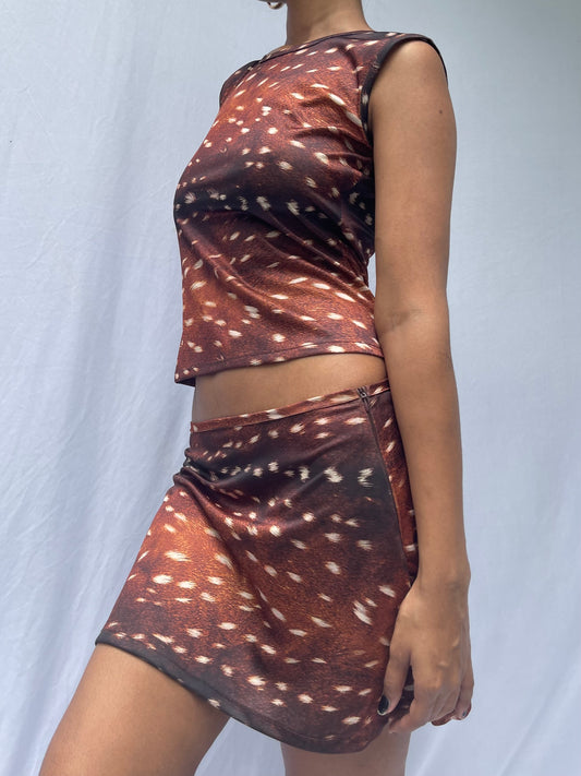 Fawn mini skirt