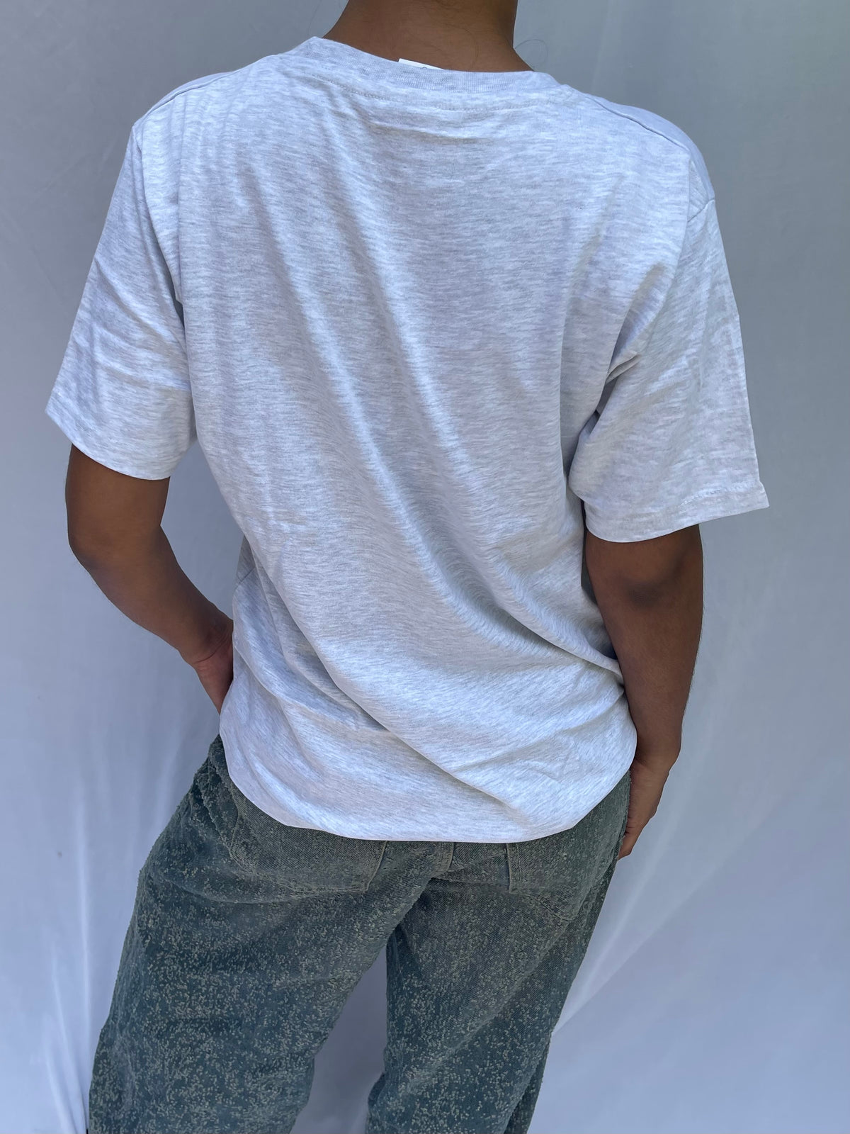 ‘Crochet Pup’ Tee - Grey (Oversized)