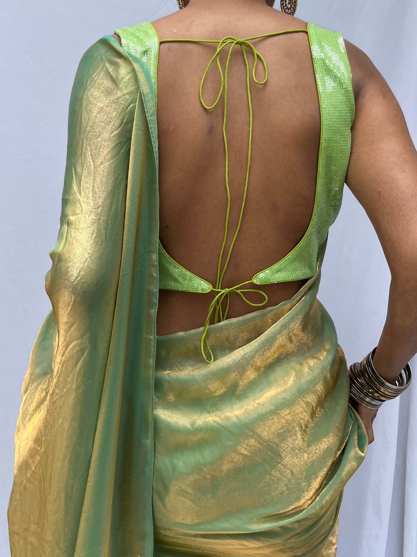 Sequin blouse - Green Gold