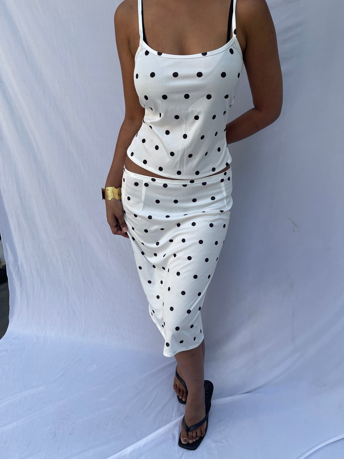 Lily Polka Midi Skirt