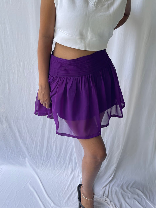 Petal Pleated skirt- Purple