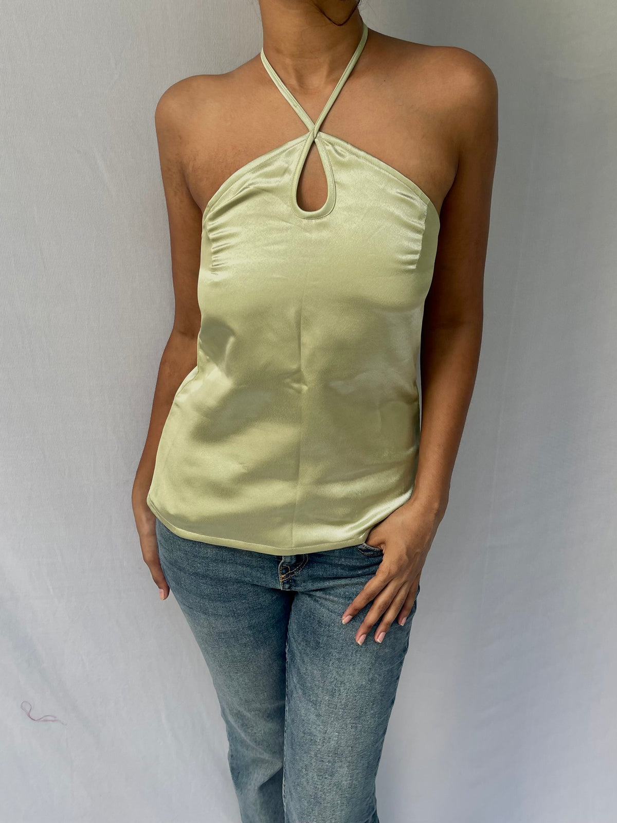 Ria halter top - Sage