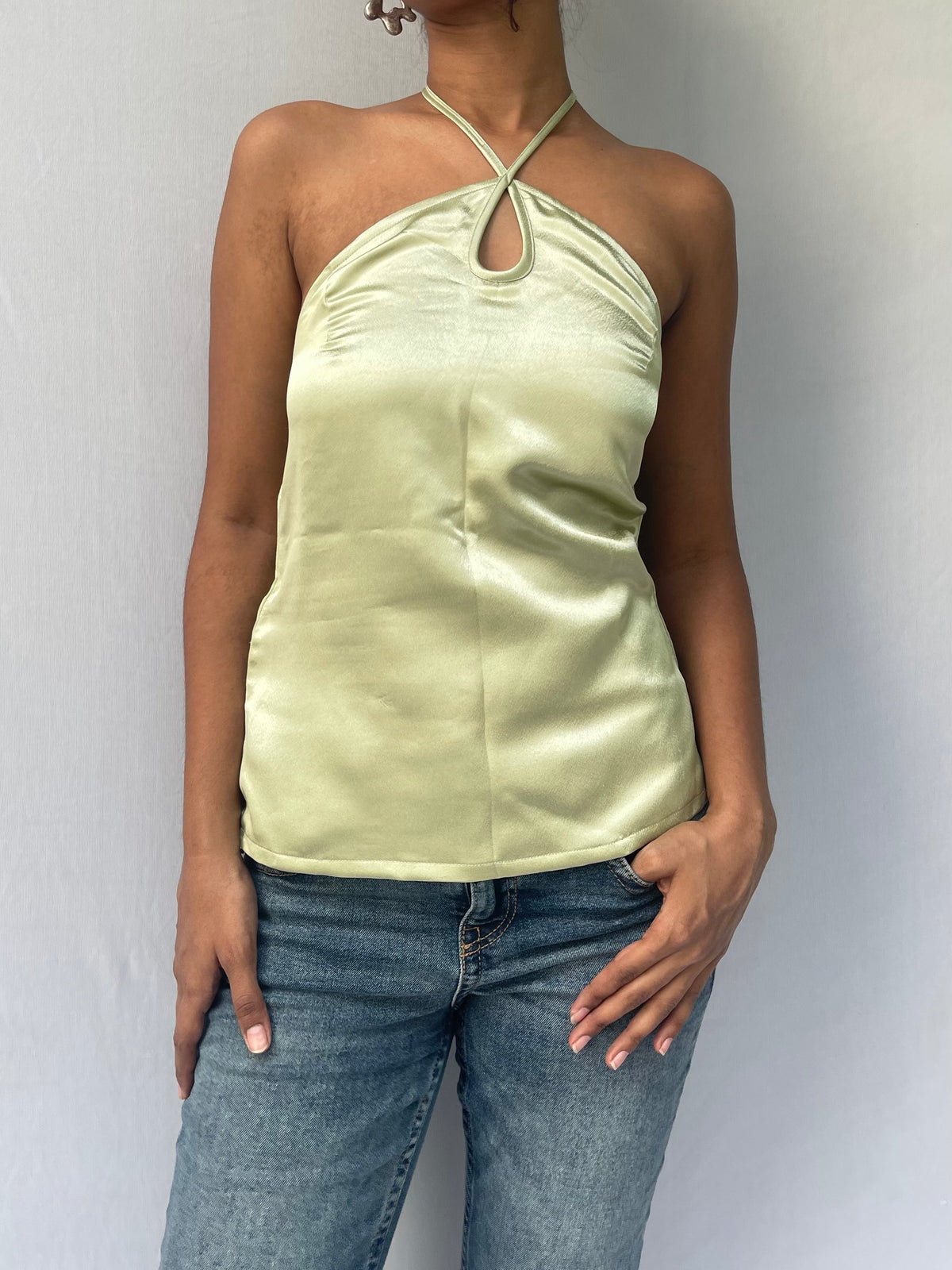 Ria halter top - Sage