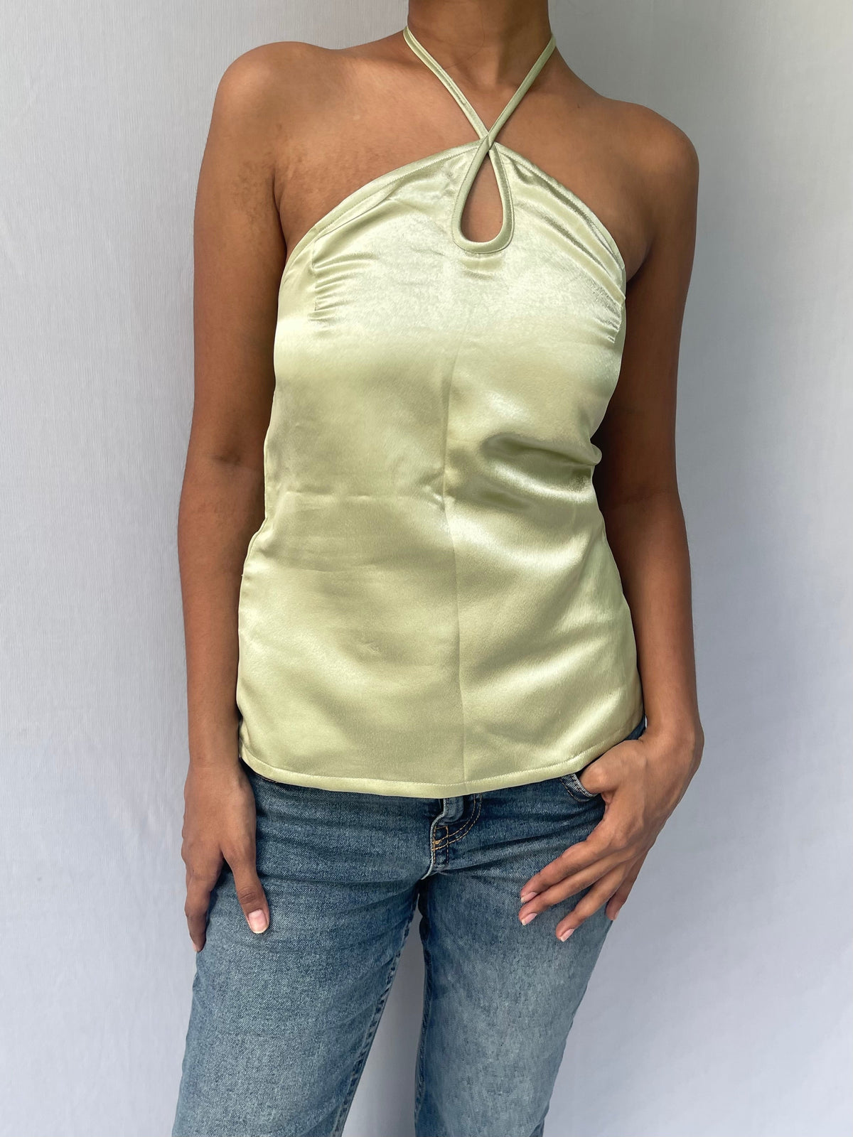 Ria halter top - Sage