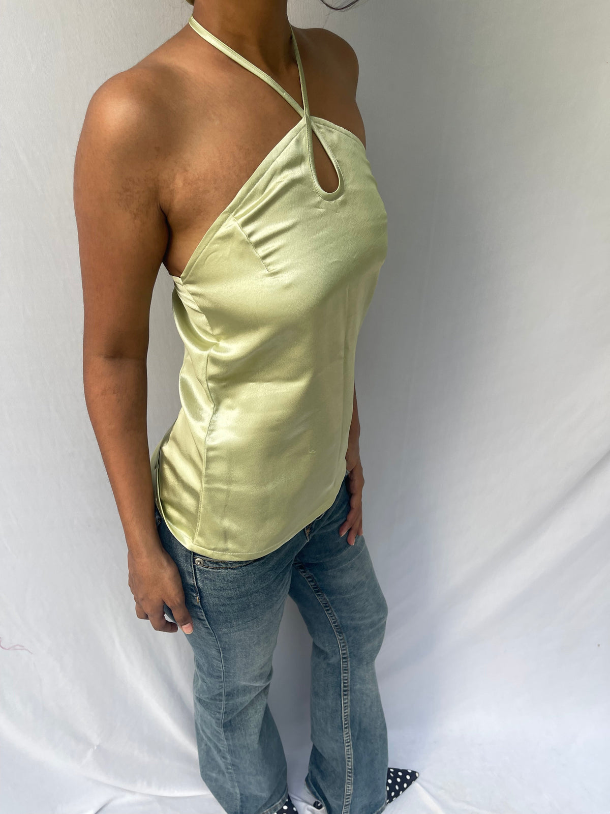 Ria halter top - Sage