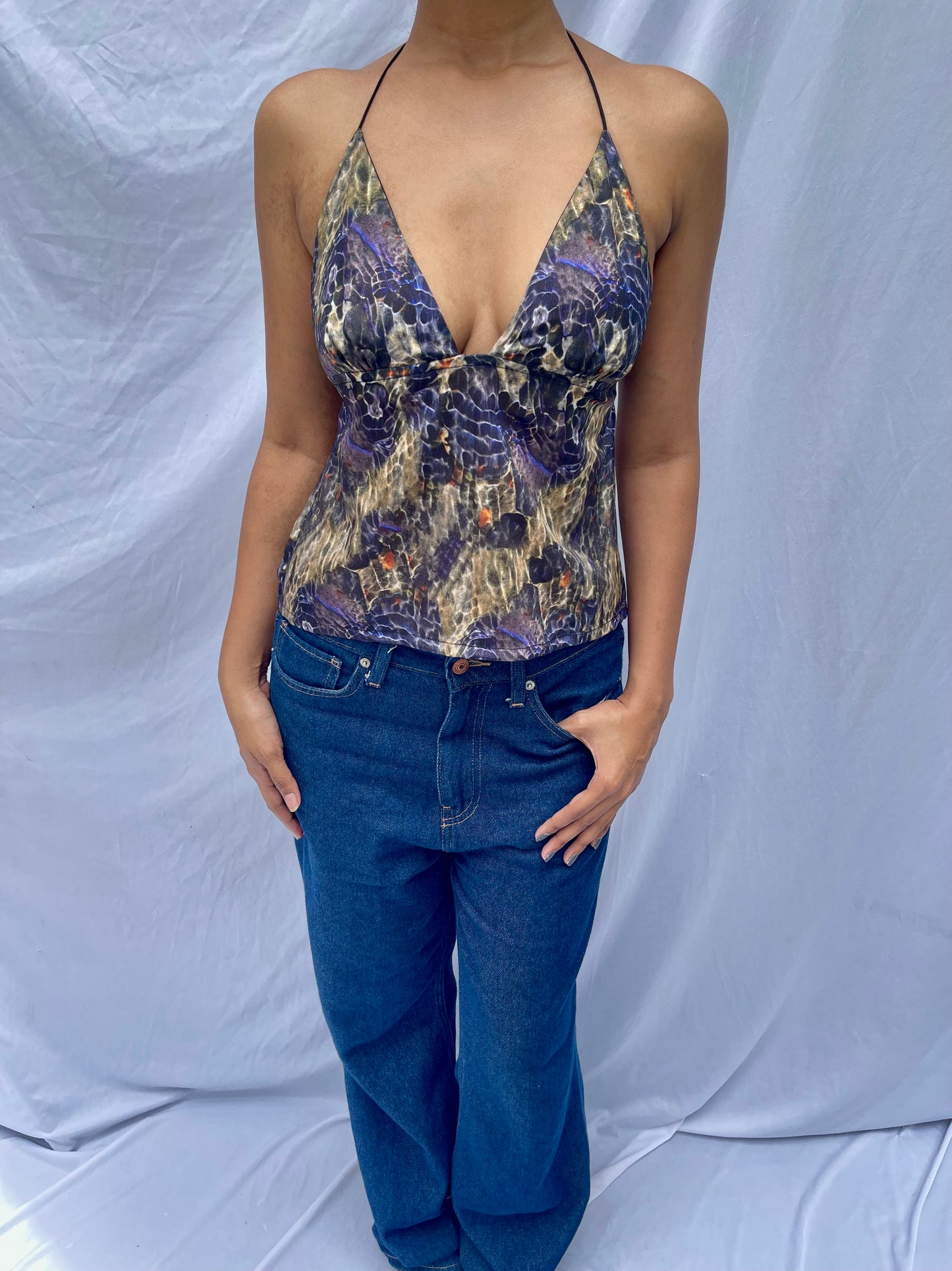 Lucia tie top- River